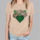 thumbnail image 5 of Camisetas de Manga Corta para las Mujeres de Moda Imprimir Cuello Redondo Camiseta, Mezcla de Poliéster Ligero para Primavera Verano Otoño, 5 of 8