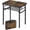 Rustic Brown, variant on FoldingTV Trays Foldable Dinner Tray Table Adjustable Height Food Snack Couch Side Table Sturdy Aluminum Portable Sofa Tray End Table for Outdoor Indoor Camp Pinic Bed Couch Living Room(Rustic Brown)