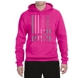 thumbnail image 2 of Nurse Flag Heartbeat Hero Caregiver Nurse Gift | Mens Independence Day Hooded Sweatshirt Graphic Hoodie, Fuschia, Large, 2 of 4