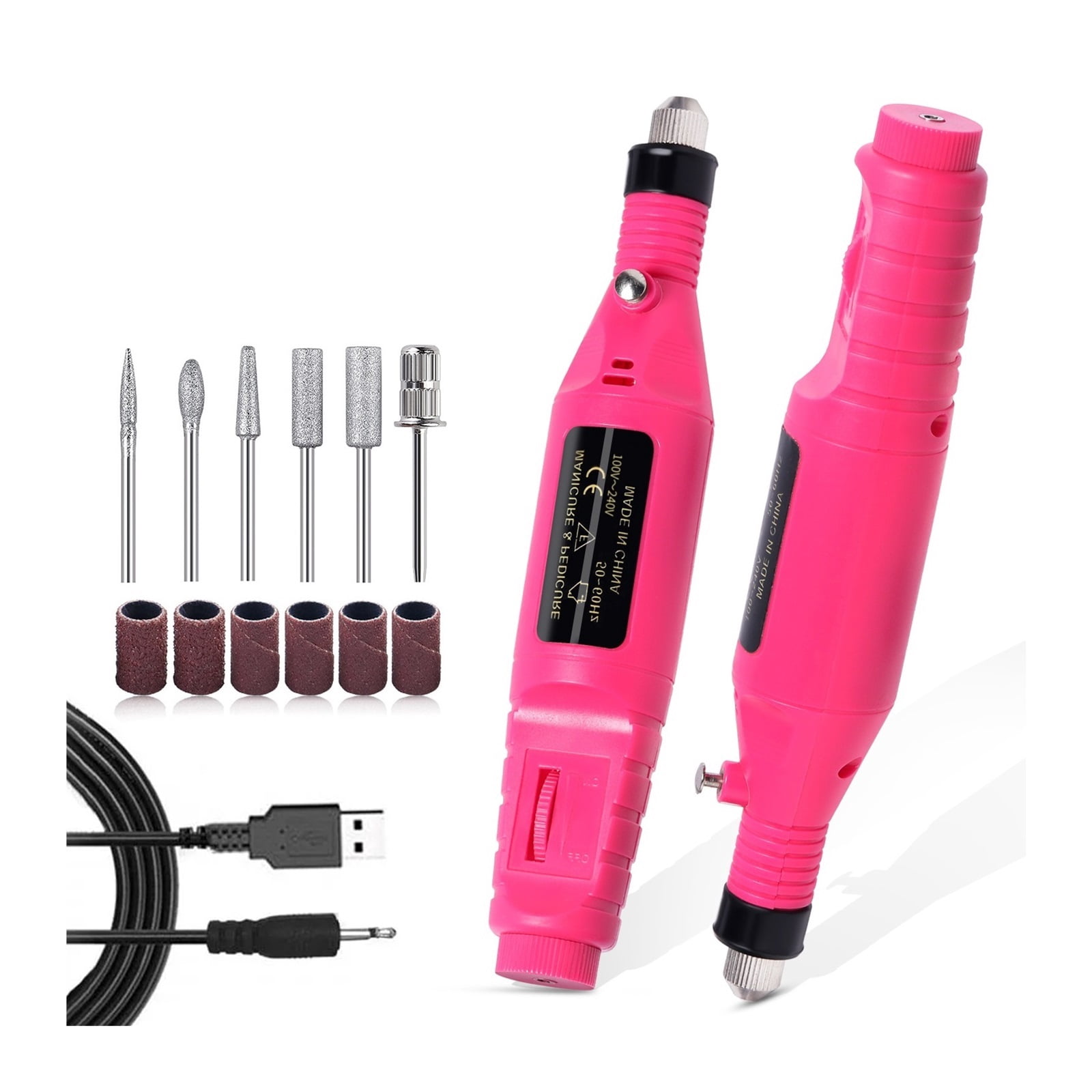 Acrylic Nail Drill Kit Electric Nail File 20000 RPM Portable Electric Nail Drill Bits Gel Remover Nail Tools