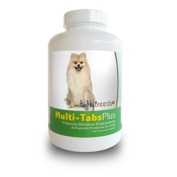 Healthy Breeds Dog Multi-Tab Vitamin and Mineral Supplement for Pomeranian, 180 Chews