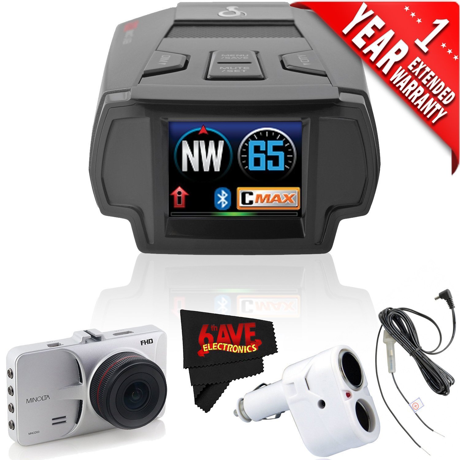 Restored Cobra Electronics SPX 7800BT Radar/Laser/Camera Detector