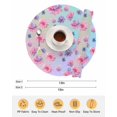 thumbnail image 6 of 13 Inch Round Placemats Set of 4, Spring Floral Non Slip Heat Insulation PP Table Mats, Purple Pink Blue Flower Summer Botanical Washable Place Mats for Kitchen Dining Party Table Decor, 6 of 7