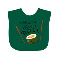 Inktastic This is How I Roll Cute Sushi Boys or Girls Baby Bib