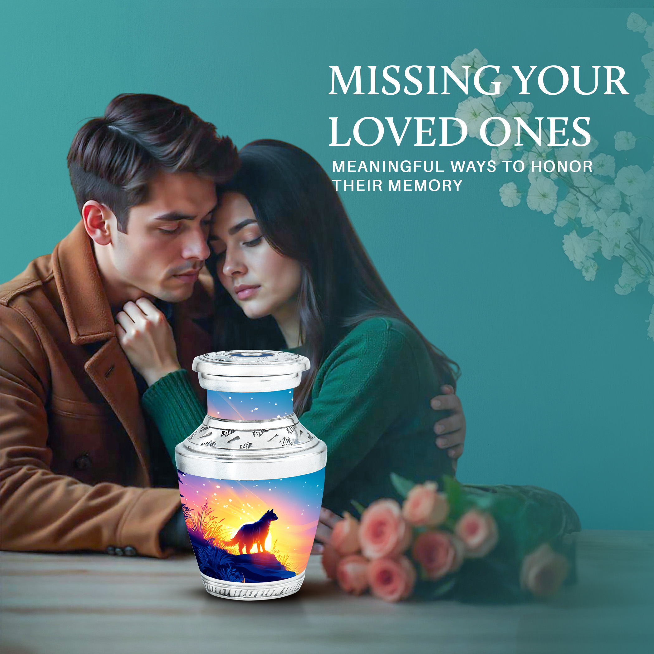 SABURIAL Cat Funeral Urns for Ashes - Human Remains for Mom & Dad - 3 Inch - Pack of 1 - Keepsakes Urn for Ashes - Cremation Burial Urn - Miniture Urns for Mom & Dad