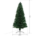 thumbnail image 4 of HOMCOM Arbre de Noël Artificiel à LED Pré-Éclairé de 6 Pieds Décor de Vacances avec Support Vert, 4 of 8