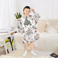 thumbnail image 6 of FORMRS Wearable Blanket Hoodie with Sleeves for Kids Cozy Flannel Sweatshirt, White Nordic Christmas House, 6 of 7