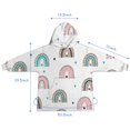 thumbnail image 7 of White Boho Bohemia Rainbow Leopard Hearts Pattern Blanket Hoodies for Kids 6-13YR Oversize Wearable Blanket Hoodies for Boys Girls Teens, 7 of 7