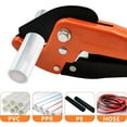 thumbnail image 3 of PVC Pipe Cutter, Heavy Duty Tubing Cutter with SK5 Blades Ratchet-type Tube and Pipe Cutter for Cutting PVC PEX Plastic PP-R Hoses up to 1-5/8" (42mm), 3 of 7