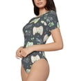 thumbnail image 2 of Daiia Gamers print Women's Crew Neck Short Sleeve Bodysuit Fashion Tops Fit Casual Basic Extender Bodysuit-Large, 2 of 9