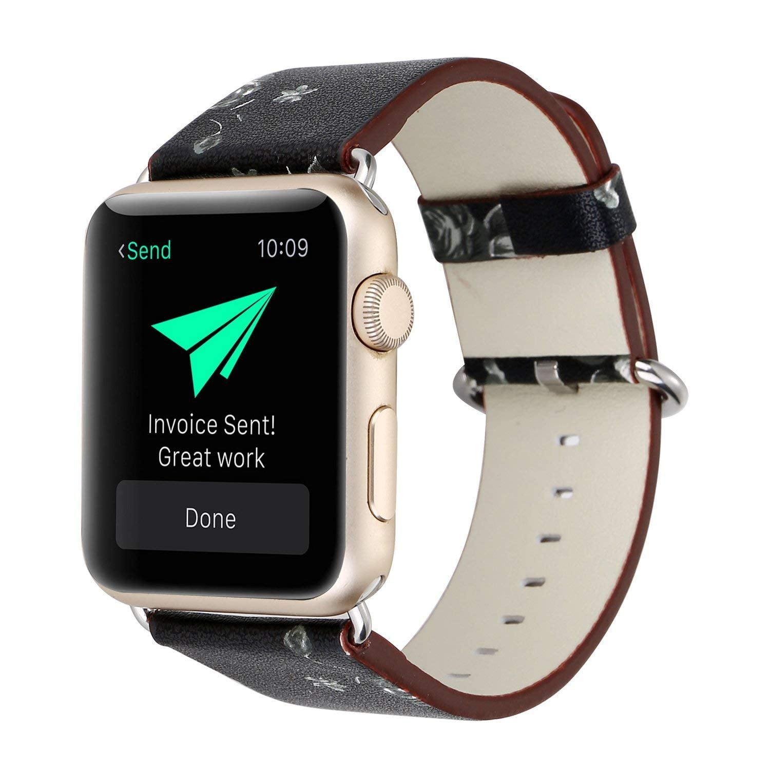 Coverlab - Apple Watch Bracelet, Floral Printed Leather ...