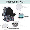 thumbnail image 4 of Vintage Floral Waterproof Bookbag - Lightweight Durable Backpack for Teens with Padded Straps, 4 of 5