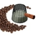 thumbnail image 1 of Taza medidora de vidrio para leche, resistente a altas temperaturas, 16oz, con mango de madera antiescaldaduras, taza medidora de café expreso para ca Negro perfecl Jarra de medición, 1 of 8