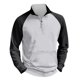 thumbnail image 1 of Men's Outdoor Vintage V-neck Button Long Sleeve Fashion Sports T-shirt S, 1 of 4