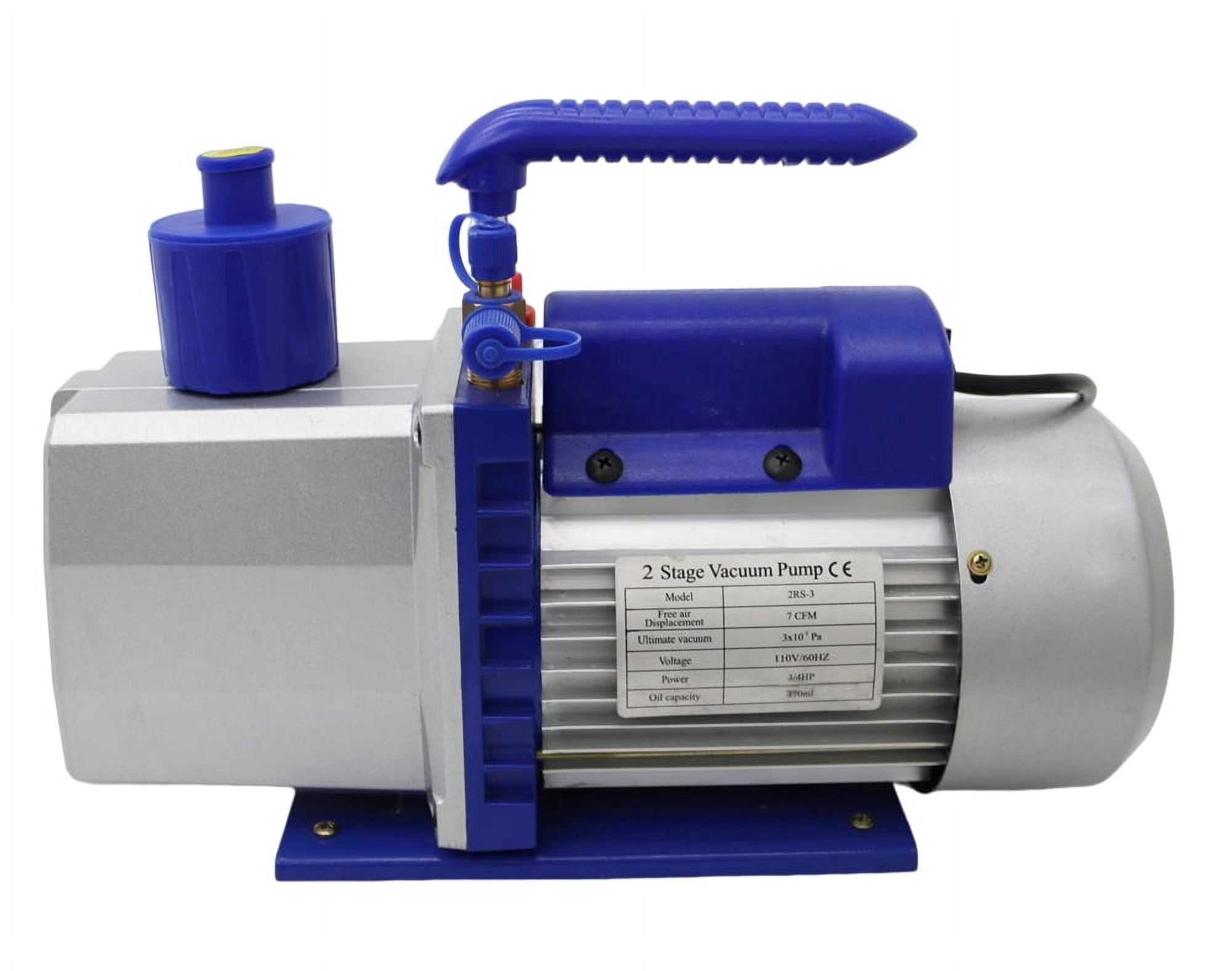 Vacuum Pump 7CFM Rotary Vane Vacuum Pump Dual-Stage Vacuum Pump with Five-Layer Filtration
