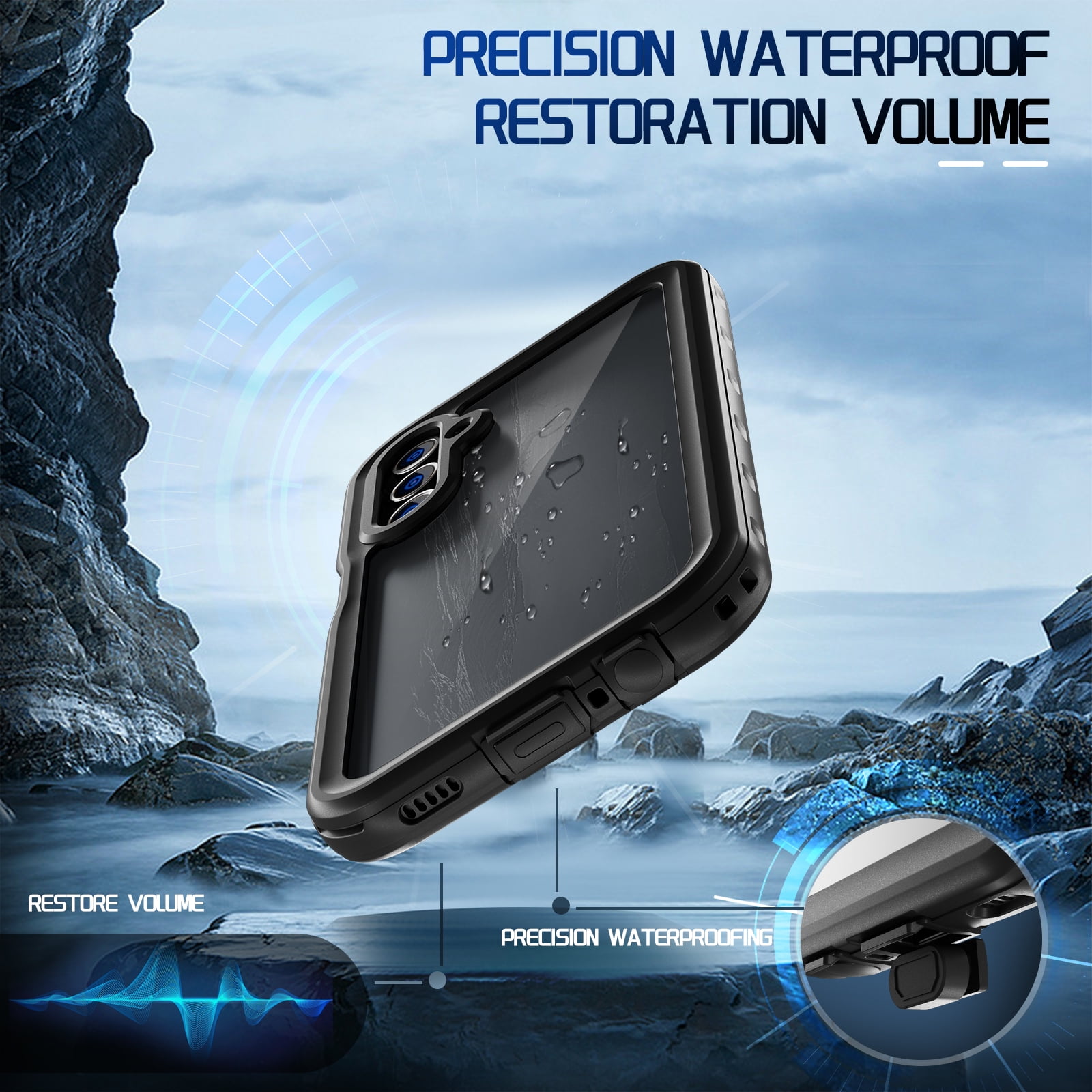 Allytech Waterproof Case for Galaxy A16 5G, Samsung A16 5G Waterproof Case with Build in Screen Protector, IP68 Waterproof Heavy Duty Shockproof Snow Dust Proof Phone Case for Samsung Galaxy A16 5G
