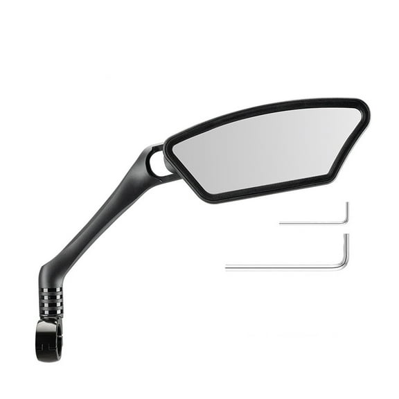 Universal Bike Mirror Handlebar Mount Rear View Safety Reflector For Bicycle E Bike Scooter Motorcycle Adjustable Convex Glass Vibration Resistant Wide Angle Vision Cycling Commuting Essential