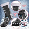 thumbnail image 6 of WMNTST Womens Crew Socks With Grips Warm Printed Winter Slipper Socks Soft Cozy Fuzzy Lined Indoor Sock, 6 of 8