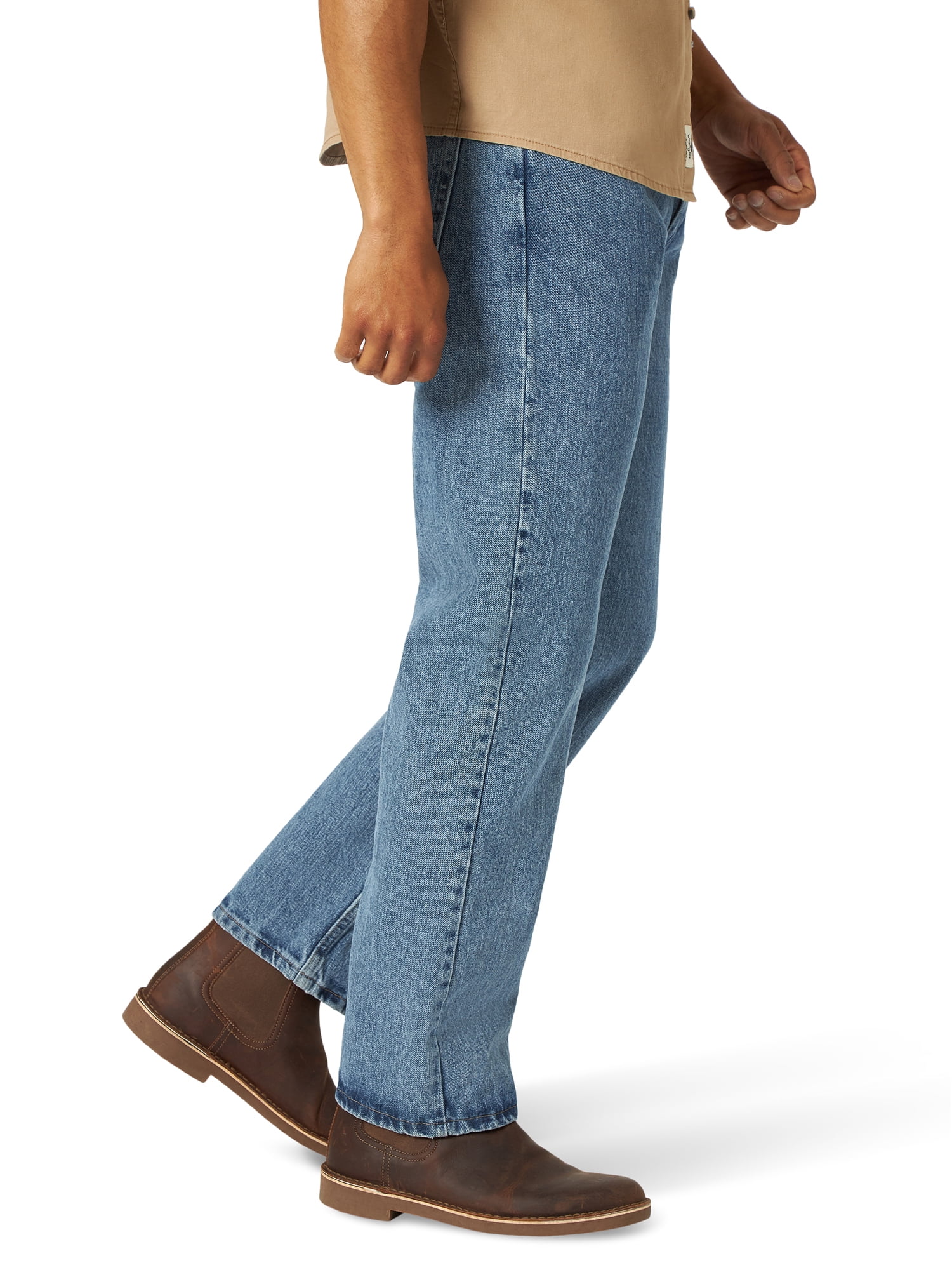 Wrangler Men's and Big Men's Regular Fit Cotton Jeans