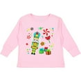 thumbnail image 3 of Inktastic Holiday Nutcracker and Candy for Christmas Boys or Girls Long Sleeve Toddler T-Shirt, 3 of 5