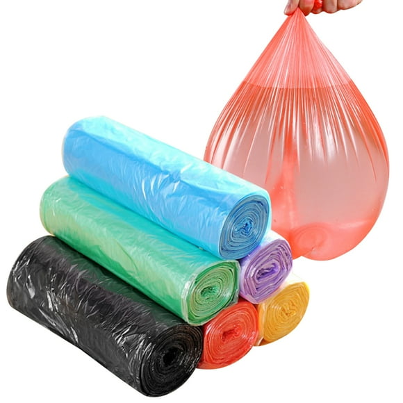 ZOUSSIQI Thick Disposable Garbage Bags Point-Break Rubbish Can Liner Colorful Plastic for Home Toilet Kitchen Waste Storage 6Packs 5Rolls/PackRandom Color JU316-57389