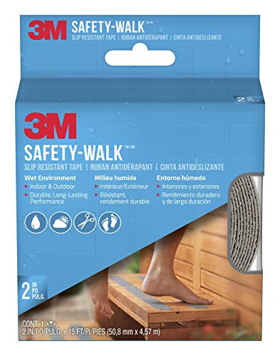 Gray 3M Safety-Walk Indoor/Outdoor Tread 1-Inch by 180-Inch 
