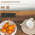 thumbnail image 5 of HOMCOM LED Wine Cabinet with Charging Station Glass Holders, Rustic Brown, 5 of 10