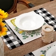 thumbnail image 4 of Lemon Summer Placemats 12x18 Inch Set of 4 Black Vase Spring Table Mats Farmhouse Rustic Holiday Kitchen Dining Table Decoration for Indoor Outdoor Dinner Party Décor GP084-18, 4 of 5