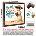 thumbnail image 3 of 2D Flat, 1pc Sand Is The New Snow Warmest Wishes from The Taylors Wooden Framed Sign - 8x8 Inch Vintage Beach Vacation Theme Wall Decor with Sand Snowman Design, 3 of 9