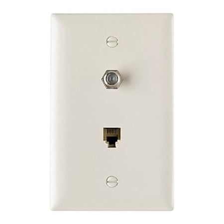 P&S TPTELTVLA Light Almond 1-F Type Coax Connector 1-Telephone Jack Wallplate price history on PriceWatchPro