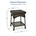 thumbnail image 2 of Afuera Living Contemporary Wicker Patio End Table in Espresso, 2 of 7