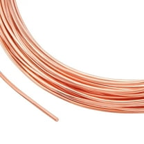 1 Roll Round Copper Wires Craft Wire Raw(Unplated) 16 Gauge 1.3mm 32.81 Feet(10m)/Roll
