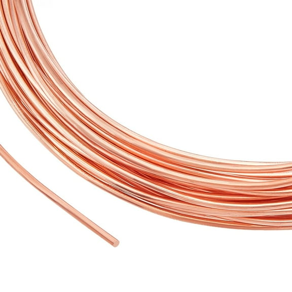 1 Roll Round Copper Wires Craft Wire Raw(Unplated) 16 Gauge 1.3mm 32.81 Feet(10m)/Roll
