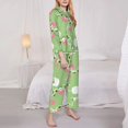 thumbnail image 3 of Goofa Cute Frog2 Printed Women’s 2 Piece Pajama Set Super,Pajamas Women's Long Sleeve Sleepwear Soft Button Down Loungewear Pjs Lounge Set Nightwear-Small, 3 of 9
