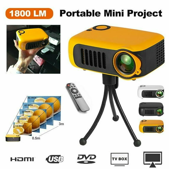 Mini Portable Pocket Projector HD 1080P LCD Home Theater Video Projector HDMI/USB/SD Card/Laptops