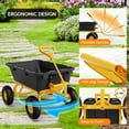 thumbnail image 3 of Neatifyes Heavy Duty Dump Cart Wagon, 800LBS Quick-Release Dump Poly Wheelbarrow, 10in All-Terrain Pneumatic Tires Garden Wagon for Garden, Yard, Beach, 3 of 8