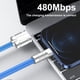 thumbnail image 4 of Cable de carga rápida USB tipo C de 120 W 6 A para (2 m azul) Likrtyny Para estrenar, 4 of 9