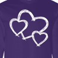 thumbnail image 4 of Inktastic Three White Hearts Long Sleeve T-Shirt, 4 of 5
