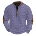 thumbnail image 2 of Blusas y camisas de manga larga con cuello redondo Sudadera con capucha de cuello redondo para hombre Jersey estampado Blusa de poliéster de manga larga para hombre, 2 of 4