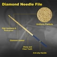 thumbnail image 4 of Uxcell 10Pcs Diamond File 5 x 180mm 120 Grit Diamond Needle Gold Files for Metal Glass Wood Stone Grinding Polishing Engraving, Round, 4 of 7