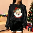thumbnail image 5 of Cadancy Santa Sweatshirt Women Funny Graphic Cropped Pullover Crewneck Long Sleeve Tops Casual Loose Holiday Xmas Winter Sweatshirts Party Trendy Outfits 2025, 5 of 5