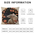 thumbnail image 5 of SHANXI Cute Mouse Decorative Pillow Covers with Cherry Leaves Black Circle Throw Pillow Cases Lovely Animals in The 24x24in, 5 of 5