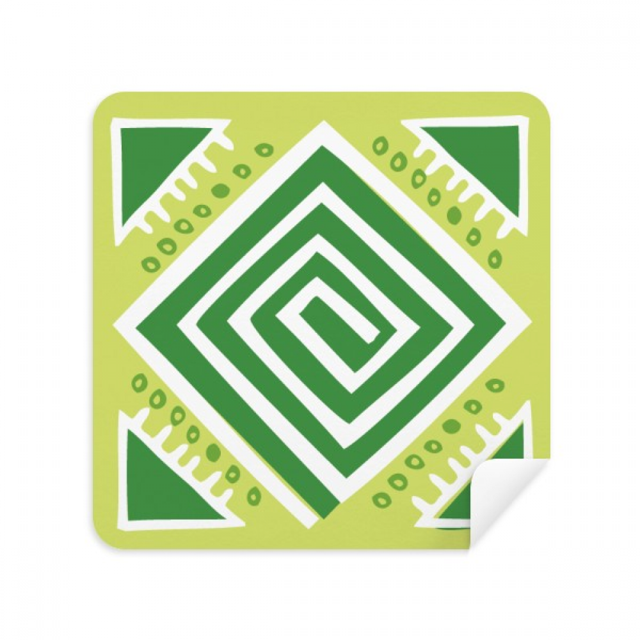 Green Squares Mexico Totems Ancient Civilization Glasses Cloth Screen Cleaner Suede Fabric 2 Pack
