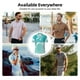 thumbnail image 5 of Fotbe Teal Turquoise 1 Camiseta Polo de Golf para Hombre con Estampado – Camisa Deportiva Transpirable con Cuello Abotonado-Small, 5 of 6