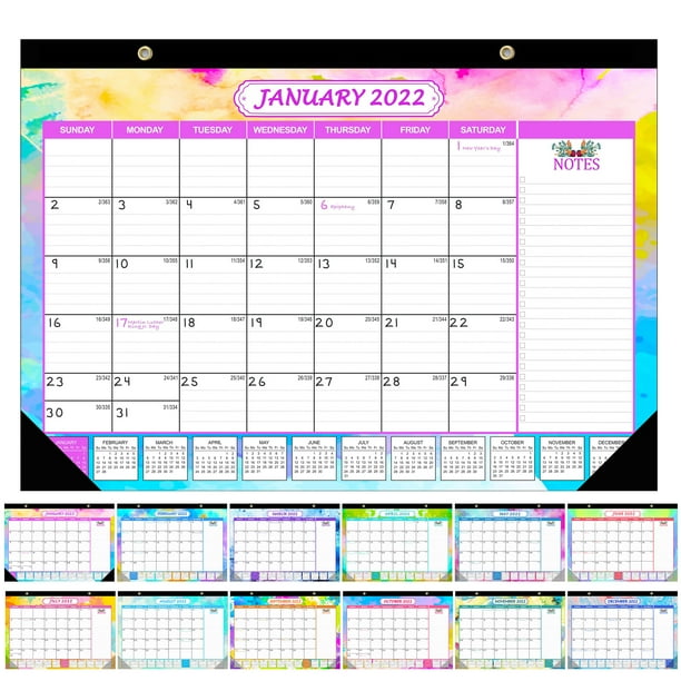 Suzicca Wall Calendar 2021 2022 Monthly Calendar Planner From July 2021 To December 2022 17 X 12 Inches Twin Wire Bound With Julian Dates For Planning Organizing Your Home Office Walmart Com Walmart Com