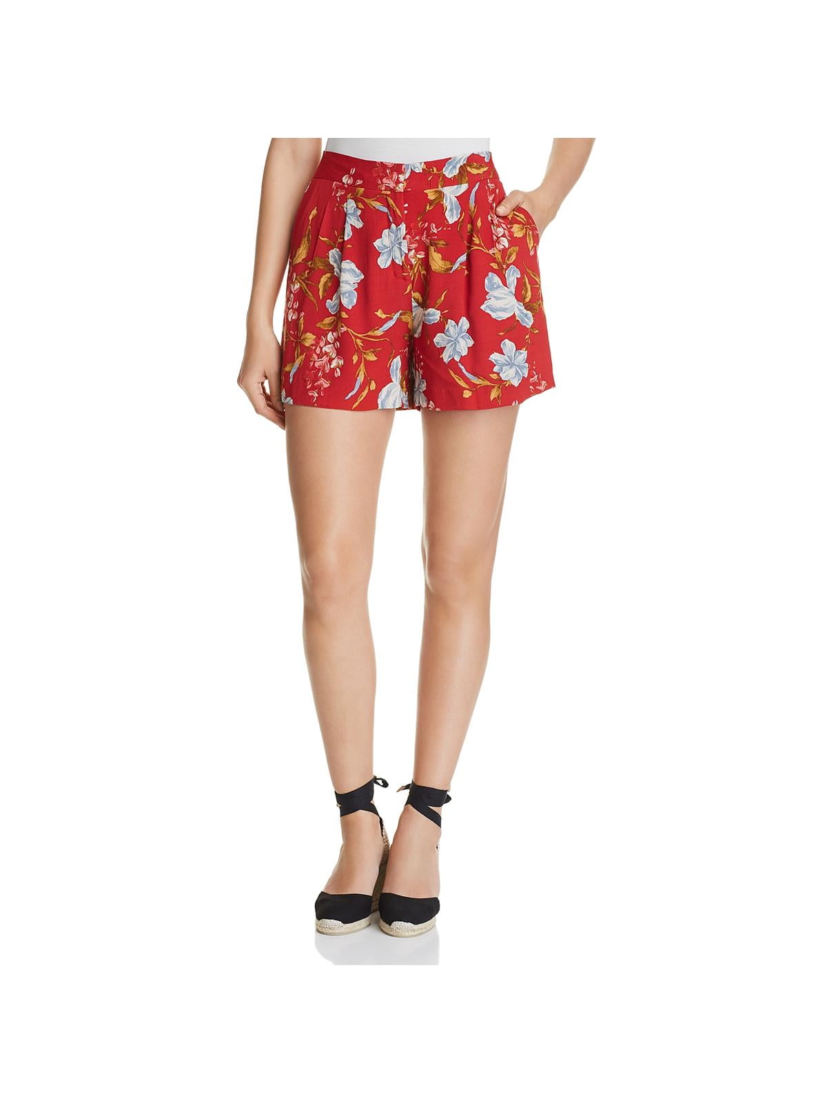 Vince Camuto Womens Graceful Floral Print High-Rise Shorts - Walmart.com