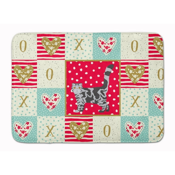 Foldex Exotic Fold 1 Cat Love Machine Washable Memory Foam Mat Red