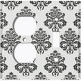 thumbnail image 4 of Metal Light Switch Plate Cover Damask Gray DAM006, 4 of 13