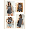 thumbnail image 4 of Xuanfei Women Letter Print Crew Neck Sleeveless Top, 4 of 7
