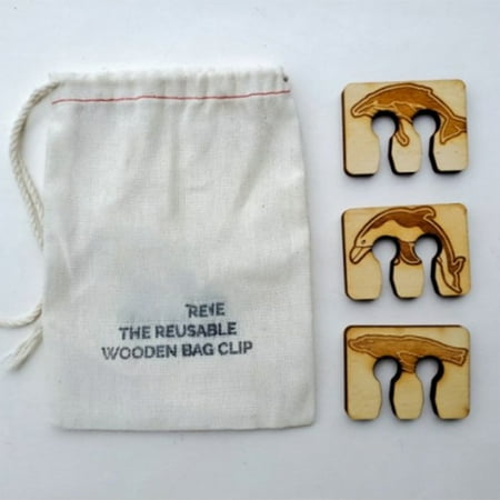 

Wooden Multipurpose Bag Clip Food Sealing Clips for Nuts & Snacks Storage TOPOINT